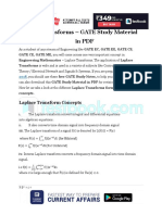Laplace Transforms - GATE Study Material in PDF