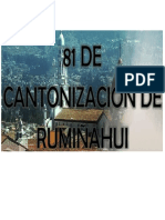 Cantonizacion de Rumiñahui