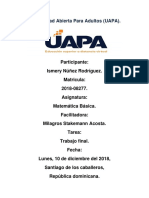 Trabajo Final de Matemática Uapa Milagros