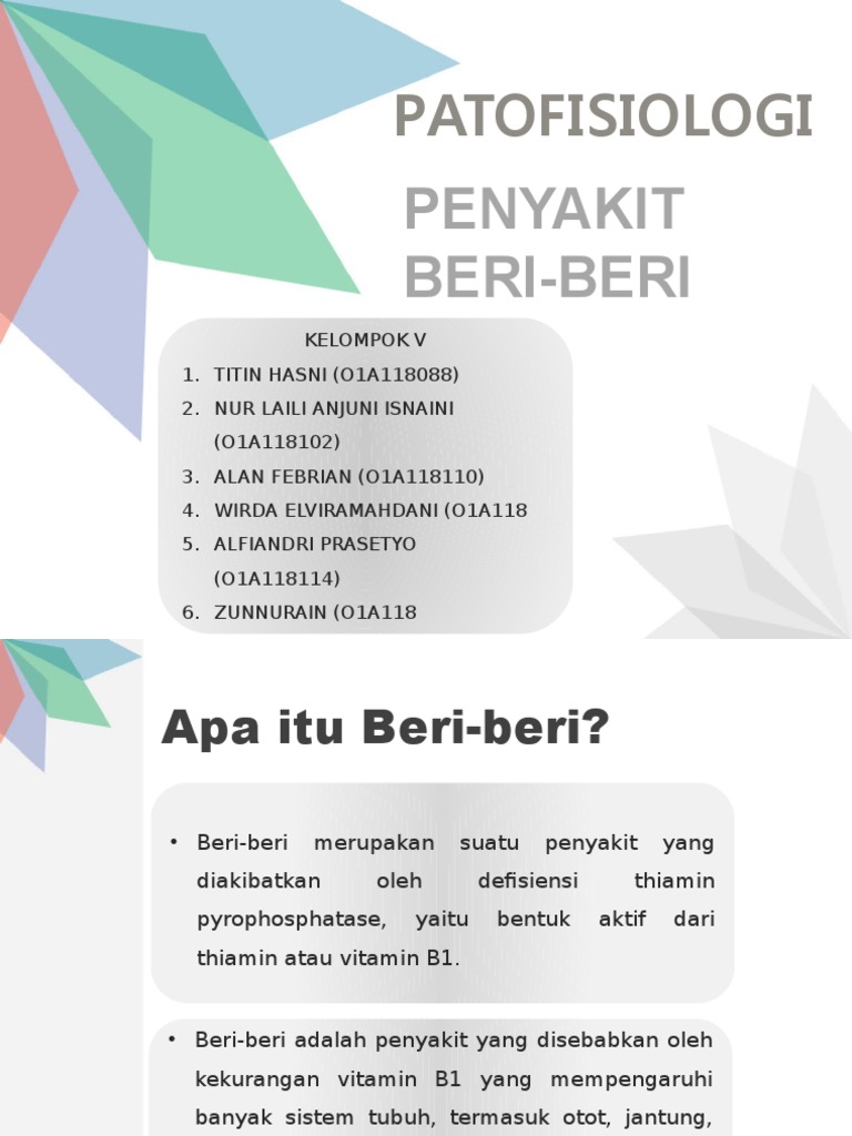Penyakit Beri-Beri: Penyebab dan Gejala | PDF
