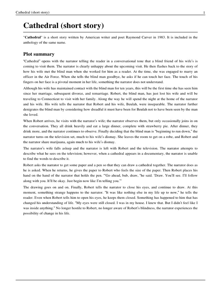 Cathedral Short Story PDF PDF