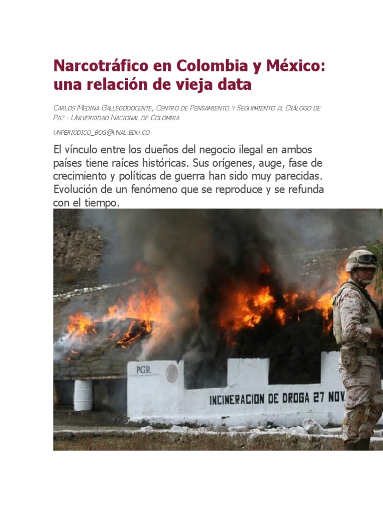 Narcotráfico en Colombia y México | PDF | Cartel de Sinaloa | Comercio ...