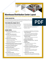 Warehouse/Distribution Center Layout: Course Description