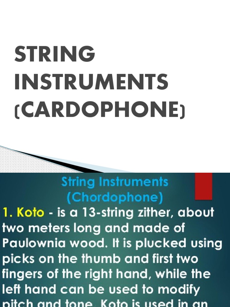 String Instruments (Cardophone) | PDF