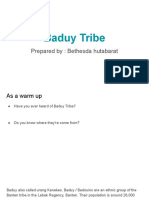 Baduy Tribe: Prepared By: Bethesda Hutabarat