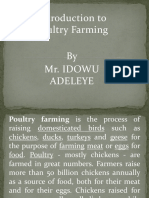 Introduction To Poultry Farming by Mr. Idowu Adeleye
