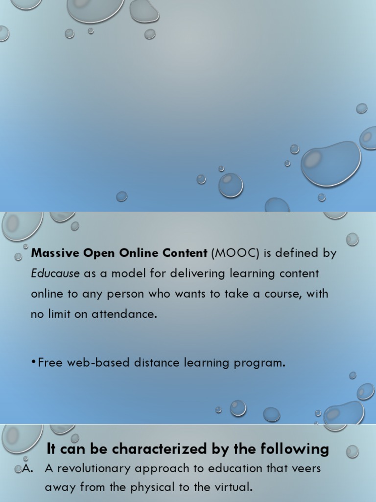 Understanding MOOCs: Definition and Impact | PDF | Massive Open Online ...