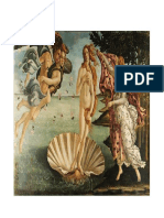 Obra de Sandro Botticelli (Nacimiento de Venus)