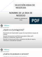 Seleccion de Ideas de Negocio Fondo Emprender Sena