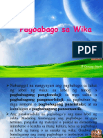 Pagbabago Sa Wika