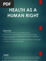 HEALTH AS A HUMAN RIGHT (Mickie Milleza)