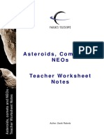 Asteroids Teacher Worksheet PDF