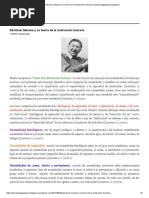 Abraham Maslow y Su Teoría de La Motivación Humana 