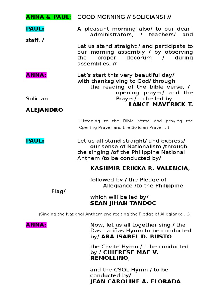 Monday Assembly | PDF | God The Father | Prayer