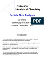 CHM4400 Advanced Analytical Chemistry: Particle Size Analysis