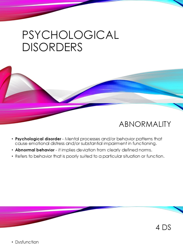 Overview of Psychological Disorders | PDF | Mental Disorder | Schizophrenia