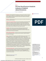 Association Between Post–Dural Puncture Headache