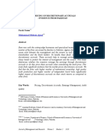 The Pricing of Discretionary Accruals - Evidence From Pakistan