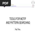 Tools For Motif and Pattern Searching: Prat Thiru