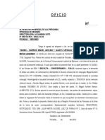 Oficio Al Registro de Las Personas Que Informa Sobre El Fallo de Divorcio Vincular Por Mutuo Acuerdo