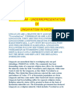 Lingayatism - Underrepresentation OF Lingayatism in Media: Assignment (By-Sony)