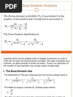 The Bose-Einstein Statistics: e e G e G N