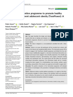An Mhealth Intervention Programme To Promote Healthy Behaviours and Prevent Adolescent Obesity (Teenpower) : A Study Protocol