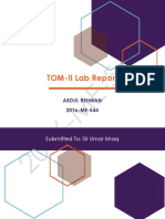 TOM-II Lab Manual