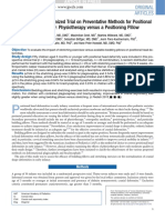 A Prospective Randomized Trial On Preventative Methods For Positional Head Deformity: Physiotherapy Versus A Positioning Pillow