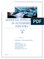Artificial Intelligence in Automobile Industry