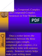 Simple, Compound, And Complex Sentences 