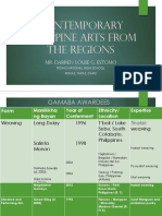 Contemporary Philippine Arts from the Regions: Challenges and Recognition