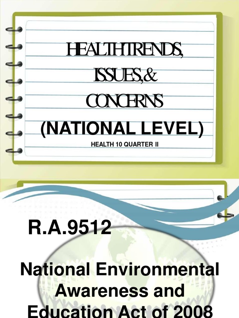 Health Trends, Issues, & Concerns (National Level) PDF