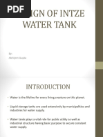 Design of Intze Water Tank