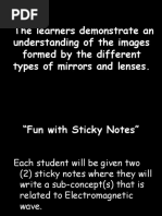 The Learners Demonstrate An Understanding of The Images Formed by The Different Types of Mirrors and Lenses