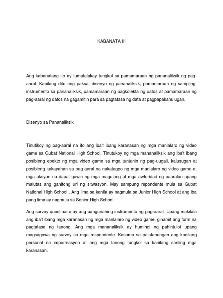 Kabanata 3 | PDF