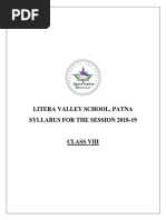 Litera Valley School, Patna Syllabus For The Session 2018-19