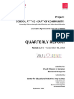 Quarterly Report: Project: School at The Heart of Community