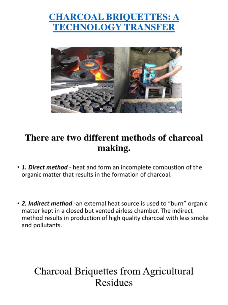 Charcoal Briquettes A Technology Transfer PDF Charcoal Biomass