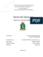 Darea de Seama II: Referitor La Practica-Didactică