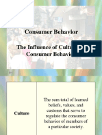 The Influence of Culture On Consumer Behavior