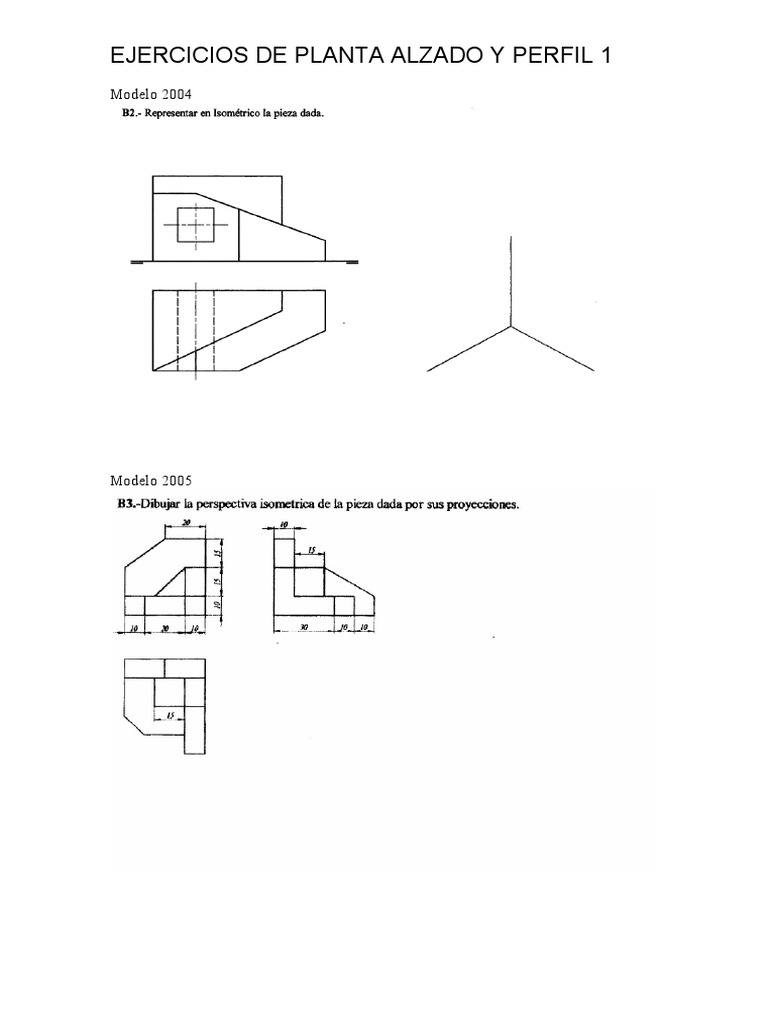 Ejercicios De Planta Alzado Y Perfil Selectividad Pdf