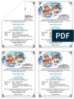 Contoh Undangan Aqiqah Rafun Arsyad Kertas A4 Dibagi 4