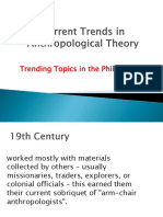 Current Trends in Anthropological Theory