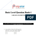 Basic Level Question Bank-1: S-Block Elements