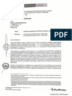 CARTA #192-2019-VIVIENDA-OGA 1 de Setiembre de 2019 Asunto - Proyectos Inmobiliarios Ciudad Sol de Collique y Los Parques de Comas