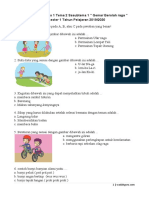 Soal Tematik Kelas 1 Tema 2 Subtema 1