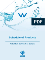 Schedule of Products WaterMark