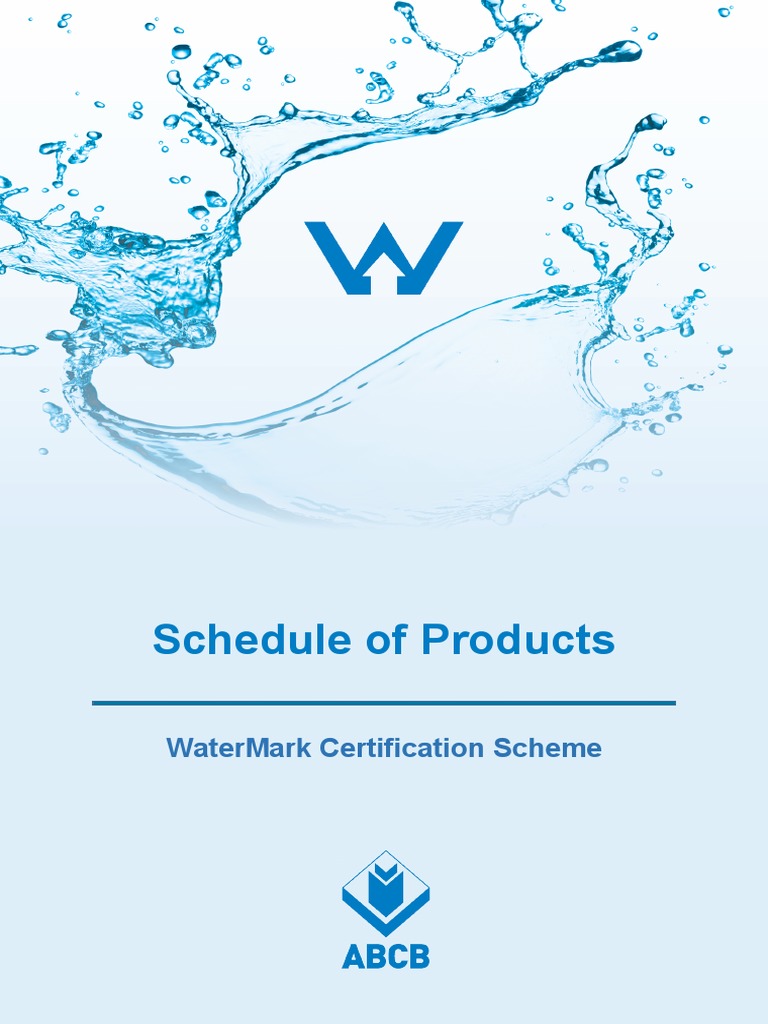 WaterMark Certification Product Schedule | PDF | Water Heating | Tap ...