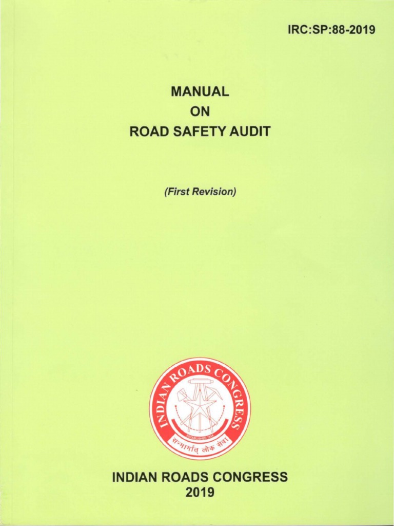 Road Safety Audit Manual 2019 | PDF | Road Traffic Safety | Audit